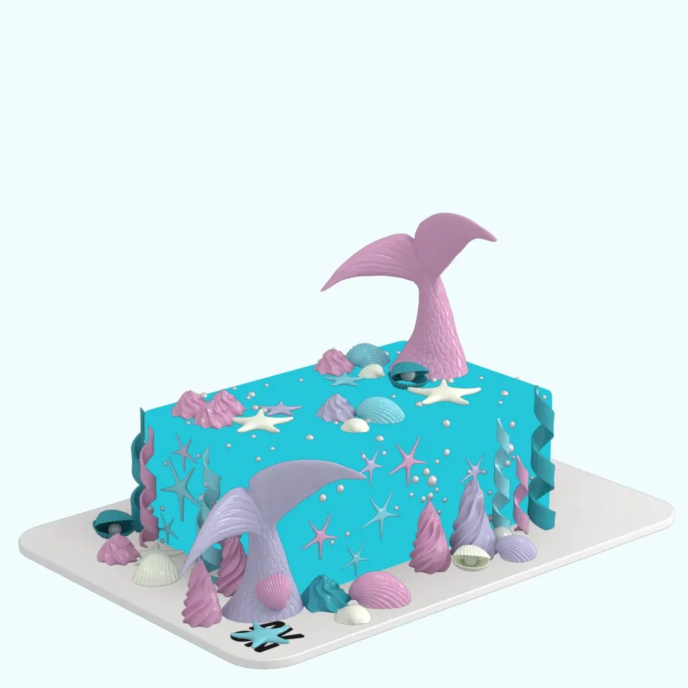 مستطيل 6×4 إنش - Mermaid Tail